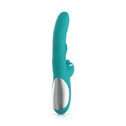 Вібратор-кролик із вагінальним відростком Good Vibes Only - Lisa Thrusting Rabbit Vibrator with G-Spot Stimulator - мініатюра 4