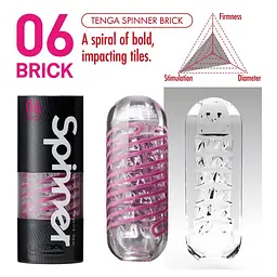 Мастурбатор Tenga Spinner Brick рожевий - мініатюра 6