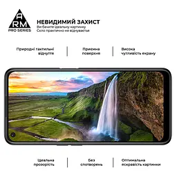 Захисне скло на OPPO A55 4G з олеофобним покриттям, Pro, повне проклеювання, антистатичний і пиловідштовхуючий шар, 9H, самоклеючеся, 2.5D, на весь екран, антистатичний клей, ArmorStandart (ARM61035) - мініатюра 4