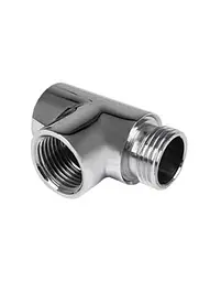 Трійник Navin для підключення ТЕНа, 1/2", хром 12-228153-3680, Хром - мініатюра 3