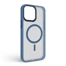 Чехол для Apple iPhone 15 Pro Max, Uniq MagCase, голубой, противоударный, панель-накладка с MagSafe, ударопрочный TPU+PC, с магнитом MagSafe, поддержка полноценной беспроводной зарядки, ArmorStandart (ARM75332) - мініатюра 2
