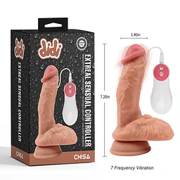 Вібратор Chisa Didi Extreal Sensual Controller 18.5 см тілесний - мініатюра 5