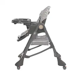 Дитячий регульований стільчик для годування немовлят Bellissimo Cool Grey Pu Leather Lorelli Світло-сірий - мініатюра 3