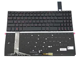 Клавіатура для ASUS FX570UD, FX570Z, FX570ZD, FX570U, X570U, X570UD, X570ZD, X570D, K570U, K570UD, K570Z, K570ZD (RU Black з підсвічуванням)