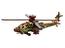 Дерев'яний 3D конcтруктор Sky Chopper, Puzzleоk (Puz-00954), 125 дет. - мініатюра 5
