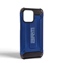 Чехол для Apple iPhone 15 Pro Max, Panzer, синий, противоударный, бронированный, милитари, панель-накладка, защита всего корпуса, защита дисплея и камеры, термополиуретан (TPU) + поликарбонат (PC), ArmorStandart (ARM73728) - мініатюра 2