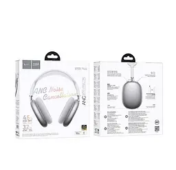Навушники Hoco Bluetooth W65 Plus Happy ANC BT headphones сріблясті - мініатюра 2