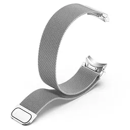 Ремінець для Samsung Galaxy Watch 5 Pro 45mm - сріблястий ширина кріплення 20мм металевий Watchbands Milanese Button (W42-5WB29640524) - мініатюра 5