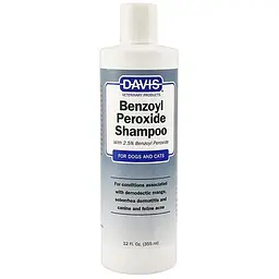 Шампунь Davis Benzoyl Peroxide 2.5% Девіс Бензоїл пероксид для собак і котів з демодекозом, дерматитами, 355 мл (BPS12)