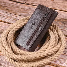 Чоловічий шкіряний гаманець KARYA 9х19х1,5 см acs0024583 - мініатюра 7