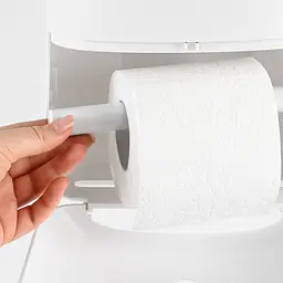 Тримач для туалетного паперу МВМ My Home 230x162x235 мм (BP-44 WHITE/GRAY) - мініатюра 8