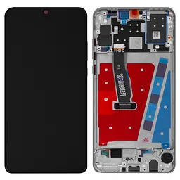 Дисплей Huawei P30 Lite, білий, з рамкою, High