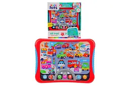 Планшет Kids Hits KH01/008 "Супер авто" на батарейках, назви, звуки авто, правила дорожнього руху, гра, запити, р-р 23,8*17*2см, короб.25*27*4см