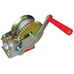 Лебідка барабанна важільна Intertool 450 кг сталевий трос 10 м GT1454
