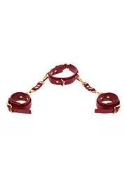 Набір для бондажу з нашийником та наручниками, червоний SCALA 30-17154-X-RED 103778 - мініатюра 3