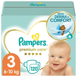 Подгузники Pampers Premium Care 3 (6-10 кг), 120 шт.