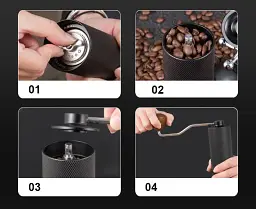 Ручна кавомолка Coffee Grinder з жерновами з високовуглецевої нержавіючої сталі (00389) - мініатюра 3