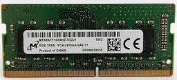 Модуль пам'яті Micron DDR4 8Gb 3200 MHz Sodimm (MTA8ATF1G64HZ-3G2J1) Б/в