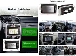 Автомагнітола Erisin Android 12 для Mercedes W203/W209 з CarPlay і GPS - мініатюра 3
