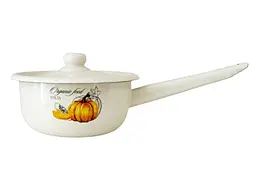 Ківш ем. IDILIA 1,5л /2 з кришкою "Гарбуз" (молочна) (I2108/2)