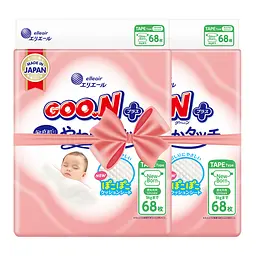 Набір підгузки Goo.N Plus для новонароджених (до 5 кг) 136 шт. (21001495-2)