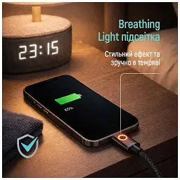 Дата кабель USB-C to Lightning 1.0m PD30W black ColorWay (CW-CBPDCL103-BK) - мініатюра 7