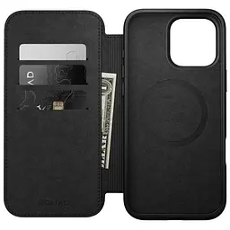 Шкіряний чохол-книжка Nomad Modern Leather Folio Case Brown для iPhone 16 Pro (NM01679585) - мініатюра 2