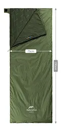 Спальник Naturehike Summer LW180 (NH21MSD09) +15°C - лівий - 190см - зелений - мініатюра 2