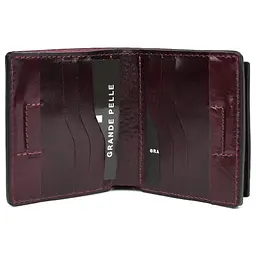 Портмоне Lettera з монетницею, бордовий Алькор. GRANDE PELLE 10х10х2.5 см acs0032091 - мініатюра 2