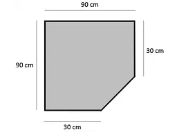 Металевий кутовий стелаж 180x30x90 5 полиць (сірий) - мініатюра 2
