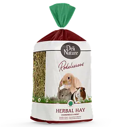 Травʼяне сіно для гризунів із сушеною ромашкою та мʼятою Deli Nature Rodelicious Herbal HayChamomile&Mint 600г