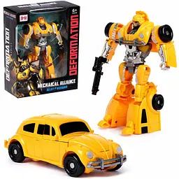 Робот машина трансформер Bumblebee Жук, іграшка 17 см, трансформація авто в робота, зі зброєю - мініатюра 4