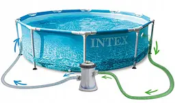 Круглий басейн каркасний Intex з насосом фільтром 305 x 76 см