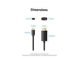 Кабель Vention USB Type-C to HDMI 2m Black (CRIBH) - мініатюра 10