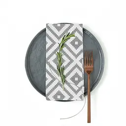 Набір серветок Cosas Ornament & Smoky 4 шт. 30х30 см різнобарвний/сірий (Set-4Serv_OrnamentGrey_RfGrey_30) - мініатюра 4