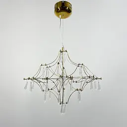 Невагома золота Led люстра d60 см | Арт. MJ 156-600 Titanium | Line F - мініатюра 3