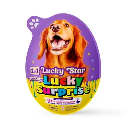 Яйце-сюрприз Lucky Star для собак з іграшкою та мʼякими качиними гомілками з кальцієвою кісткою