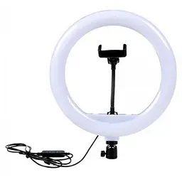 Кільцева LED-лампа 30 см 20 W з тримачем для телефона селфі кільце для блогера