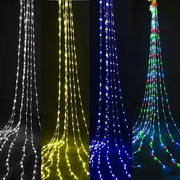 Гірлянда-штора XPRO 2.5х1.5 м з 240 LED, прозорий шнур, Синя (23456432401_448) - мініатюра 4