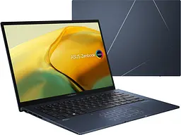 Ноутбук ASUS Zenbook 14 UX3402VA-KM063WS 14' 2.8K OLED, Intel i7-1360P, 16GB, F1TB, UMA, Win11, Блакитний (90NB10G1-M00330) - мініатюра 2