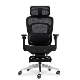 Офісне крісло Mealux M10 Air Massage (з масажним ефектом) Black (HF-M10 M/BB) - мініатюра 3