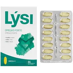 Омега-3 Lysi Forte капсули 1000 мг №64 2 упак. - мініатюра 3