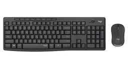Комплект бездротовий Logitech MK295, Graphite, клавіатура + миша, вологозахищена конструкція, технологія "SilentTouch" (920-009800)