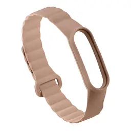 Силіконовий ремінець Silicone Link Xiaomi Mi Band 3/Mi Band4/Mi Band 5 /Mi Band 6/ Mi Band 7 Pink sand/Stone