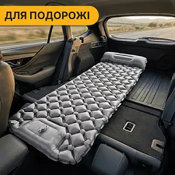 Надувний похідний килимок матрац LEOBRO Air Mat 190 x 60 см Grey (LB-1094) - мініатюра 8