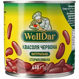 Квасоля червона WellDar натуральна стерилізована 410 г (915782) - мініатюра 2