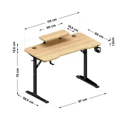 Комп'ютерний Стіл Mark Adler Leader 5.1 Oak - мініатюра 9