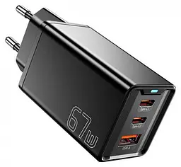 Зарядний пристрій EssagerKolsang 67w GaN Travel Charger 3 порти 2C + A чорний