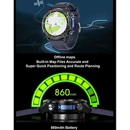 Годинник наручний смарт UWatch Smart Navigation Pro GPS 2 ремінця Чорний (2861448527) - мініатюра 10