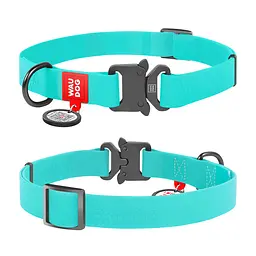 Нашийник для собак водостійкий Waudog Waterproof з QR-паспортом світонакоплювальний металічна пряжка-фастекс Ш 20 мм Д 28-40